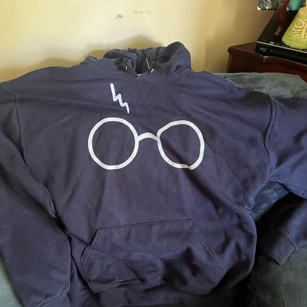 Navy Blue Graphic Hoodie